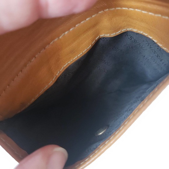 Trussardi Vintage Leather Wallet Medium Bifold Brown Card Bill Holder Rustic - Picture 9 of 11